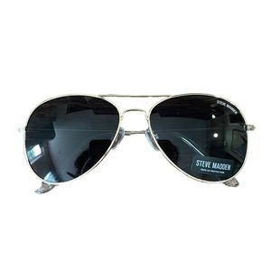 Steve Madden Channing Aviator Sunglasses Gold